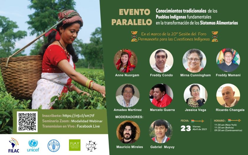 Evento Paralelo: Conocimientos tradicionales de los Pueblos Indígenas fundamentales en la transformación de los Sistemas Alimentarios   