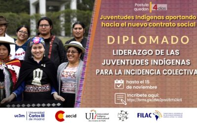 BECAS DIPLOMADO: “LIDERAZGO DE LAS JUVENTUDES INDÍGENAS PARA LA INCIDENCIA COLECTIVA”