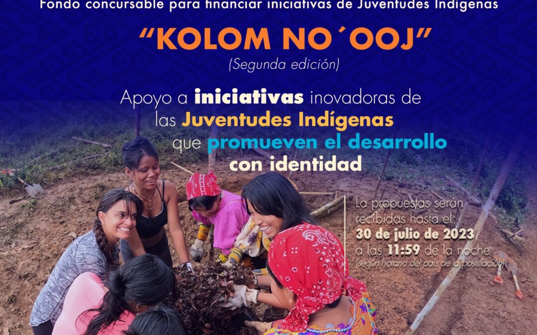 Convocatoria:Fondo concursable KOLOM NO´OOJ para financiar iniciativas de Juventudes Indígenas