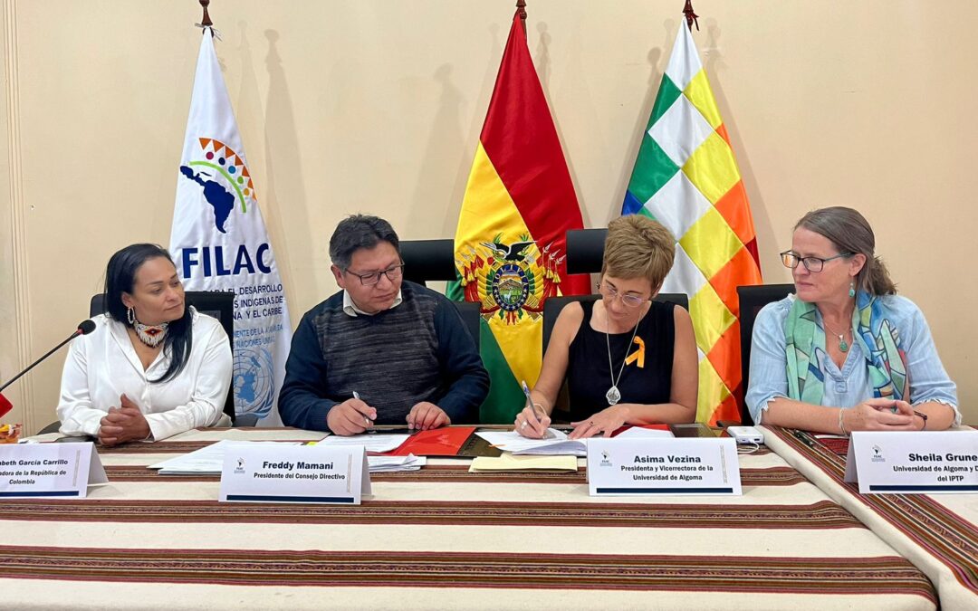 FILAC, la Universidad de Algoma de Canadá y el Instituto de Pueblos, Territorios y Pedagogías para la Paz (IPTP) de Colombia, firman convenio de cooperación